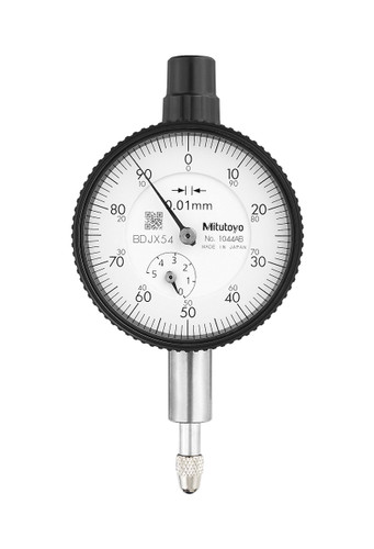 0.01mm, 5mm/(1mm per rev) Dial Indicator, 0-100, Flat Back, 8mm stem, Series 1