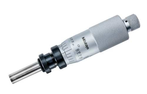 0-.05 In, .000005 In, Mechanical Micrometer Head, Differential Screw Translator (Extra-Fine Feeding) Type, .5 In Diameter Stem with Clamp Nut, Spherical (SR8) Spindle Face
