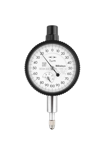0.001mm, 1mm Dial Indicator, 0-100-0, Lug Back, 8mm stem, Series 1, Shockproof, Jeweled