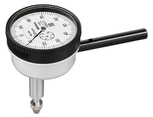 0.01mm, 5mm/(1mm per rev) Back Plunger Dial Indicator, 100-0, 8mm stem, Series 1