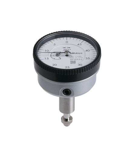 .001 In, .2 In/(.05 In per rev) Back Plunger Dial Indicator, 50-0, 3/8 In stem, Series 1