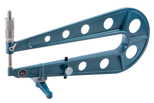 Sheet Metal Micrometer, 0-1 In range, .001 In graduation, +/-.00025 In accuracy, 13 In/1.38 In a/b