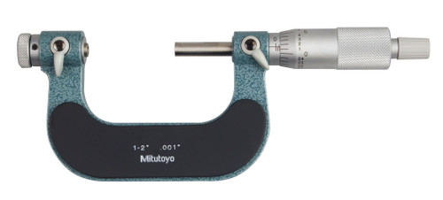 1-2 In, .001 In, Mechanical Screw Thread Micrometer, Ratchet Stop, Optional Anvils Available