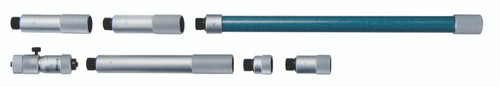 Extension rods .5in, 1in, 2in (2pcs), 4in, 8 inches for Tubular inside micrometer, 2-20 inches Range, .5 inches travel of micrometer head