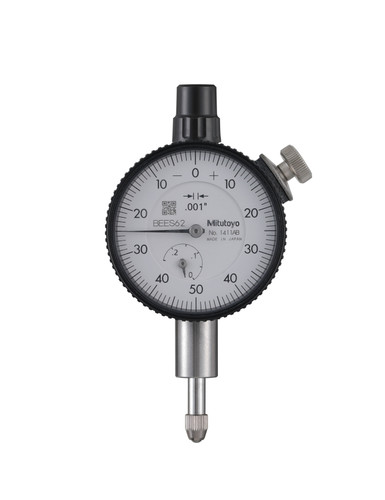 Dial Indicator, 0-50-0, Flat Back, 3/8 In stem, Series 1 .001 In, .25 In/(.1 In per rev)