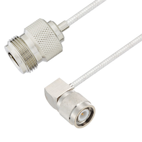 N Female to TNC Male Right Angle Cable Assembly using LC085TB Coax, 2 FT