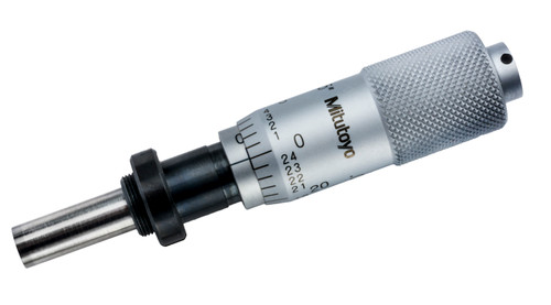 0-.5 In, .001 In, Mechanical Micrometer Head, .375 In Diameter Stem with Clamp Nut, Flat Carbide Spindle Face