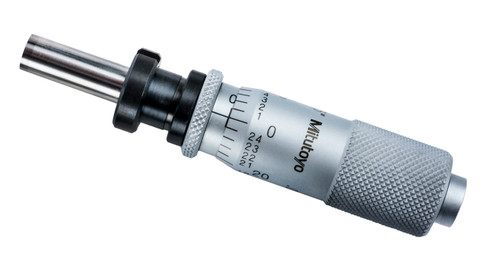 0-.5 In, .001 In, Mechanical Micrometer Head, .375 In Diameter Stem, Flat Carbide Spindle Face, with Spindle Lock