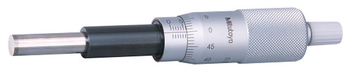 0-25m, .01mm, Mechanical Micrometer Head, 12mm Diameter Plain Stem, Flat Carbide Tipped Spindle Face