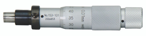 0-15mm, 0.01mm (0.001mm with Vernier), Mechanical Micrometer Head, 9.5mm Diameter Plain Stem, Flat Carbide Tipped Spindle Face, Non-Rotating Spindle