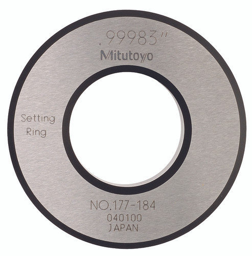 Setting ring, for inside micrometers, holtest/dial bore gages, 1in nominal diameter, 53mm diameter, 15mm T, Type A, 3.0mm distance from side face H, 9mm size of warranted cal surface K
