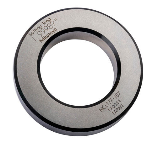 Setting ring, for inside micrometers, holtest/dial bore gages, 2in nominal diameter, 85mm diameter, 20mm T, Type A, 3.5mm distance from side face H, 13mm size of warranted cal surface K