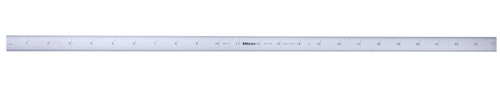 Steel rule, 24 inch, 16R,  Flexible, Satin Chrome Finish Tempered Stainless Steel, (1/32, 1/64, 1/50, 1/100), width 3/4 inch