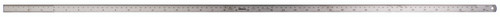 40 In, 1000mm Steel Rule, 5/8 In  Wide, One-side, Semi-flexible, Satin Chrome Finish Tempered Stainless Steel, (1/16, 1/32, 1/64, 1mm, 0.5mm)