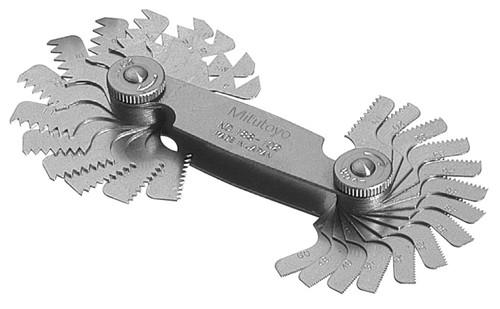 4-60 TPI, 55 Degrees, Screw Pitch Gage Set, 28 Leaves (4, 4.5, 5-14, 16, 18, 19, 20, 22, 24, 25, 26, 28, 30, 32, 34, 
36, 40, 48, 60 TPI)