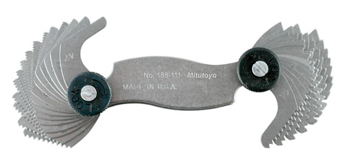 4-42 TPI, 60 Degrees, Screw Pitch Gage Set, 30 Leaves (4, 4.5, 5, 5.5, 6-11, 11.5, 16, 18, 20, 22, 24, 26, 27, 28, 30, 32, 34,
36, 38, 40, 42 TPI)