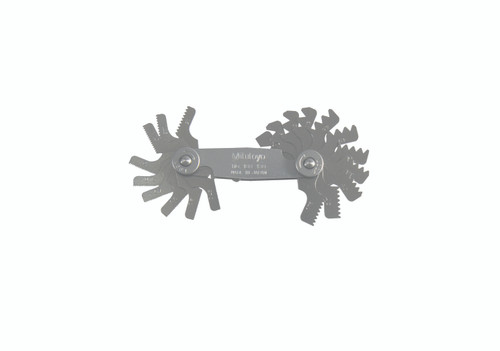 0.35-6mm, 60 Degrees, Screw Pitch Gage Set, 22 Leaves (0.35, 0.4, 0.45, 0.5, 0.6, 0.7, 0.75, 0.8, 1, 1.25, 1.5, 1.75, 2-6 by 0.5mm) (60 Degree Angle Gage)