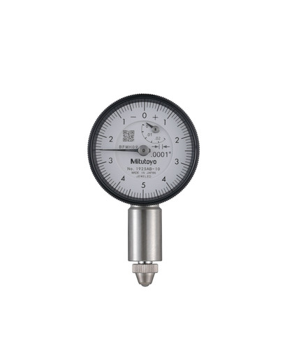 .0001 In, .025 In/(.01 In per rev) Dial Indicator, 0-5-0,Flat Back, Series 0, 3/8 In stem diameter, Jeweled