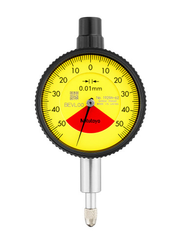 0.01mm, 1mm/1.4mm Dial Indicator, 50-0-50, Lug Back, 8mm stem, Series 1, Compact One Rev, Shockproof, Waterproof