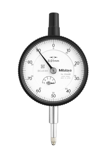 0.01mm, 5mm/(1mm per rev) Dial Indicator, 0-100, Flat Back, 8mm stem, Series 2, Shockproof