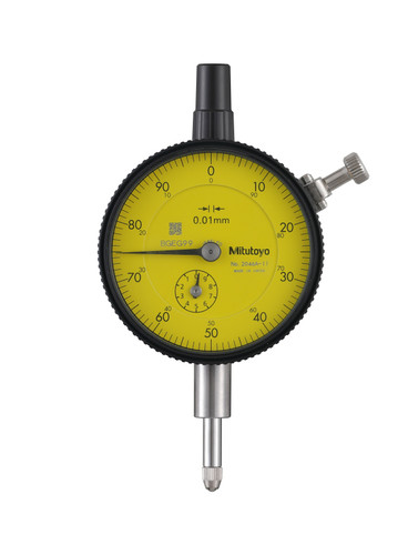 0.01mm, 10mm/(1mm per rev) Dial Indicator, 0-100, Lug Back, 3/8 In stem, Series 2, Jeweled
