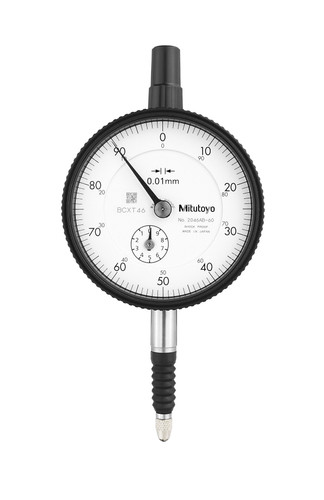 0.01mm, 10mm/(1mm per rev) Dial Indicator, 0-100,Flat Back, 8mm Stem, Series 2, Waterproof