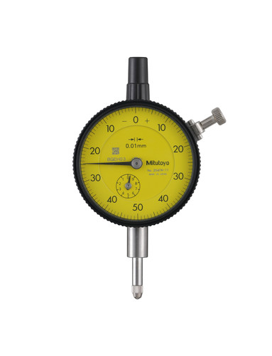 0.01mm, 10mm/(1mm per rev) Dial Indicator, 0-50-0, Lug Back, 3/8 In stem, Series 2, Jeweled