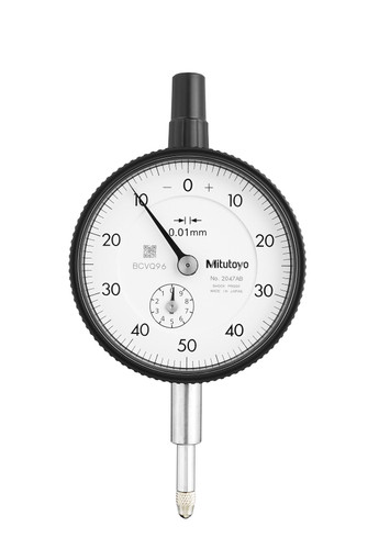 0.01mm, 10mm/(1mm per rev) Dial Indicator, 0-50-0, Flat Back, 8mm stem, Series 2