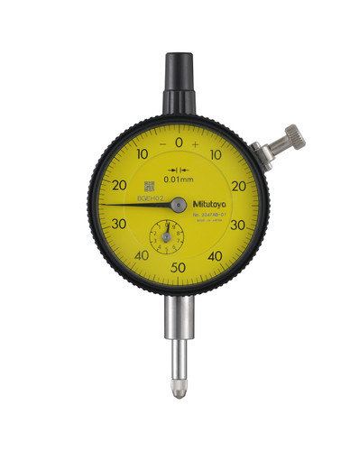0.01mm, 10mm/(1mm per rev) Dial Indicator, 0-50-0, Lug Back, 3/8 In stem, Series 2, 2047AB-01