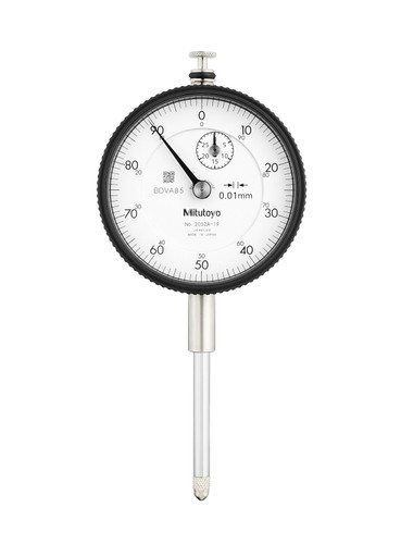 0.01mm, 30mm/(1mm per rev) Dial Indicator, 0-100, Lug Back, 8mm stem, Series 2, Shockproof, Jeweled, Damper