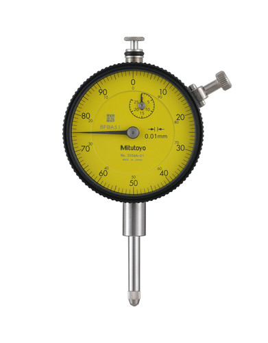 0.01mm,  25mm/(1mm per rev) Dial Indicator, 0-100, Lug Back, 3/8 In stem, Series 2