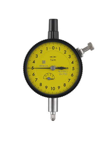 0.001mm, 1mm/(0.2mm per rev) Dial Indicator, 0-100-0, Lug Back, 3/8 In stem, Series 2, Shockproof, Jeweled