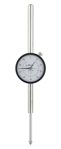 .001 In, 2 In/(1 In per rev), Dial Indicator, 0-100, Lug Back, 3/8 In stem, Series 2, Shockproof, Jeweled