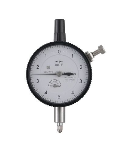 .0001 In, .05 In/(.01 In per rev), Dial Indicator, 0-5-0, Lug Back, 3/8 In stem, Series 2, Shockproof, Jeweled