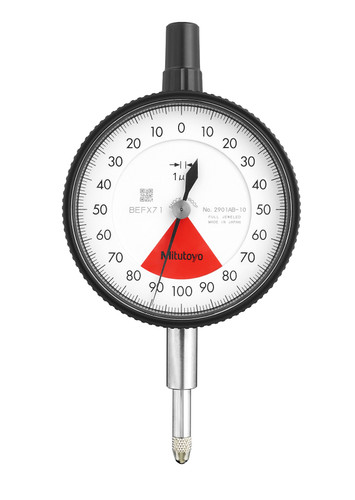 0.001mm, 0.16mm/0.2mm, Dial Indicator, 80-0-80, Flat Back, 8mm stem, Series 2, One Rev, Shockproof, Jeweled