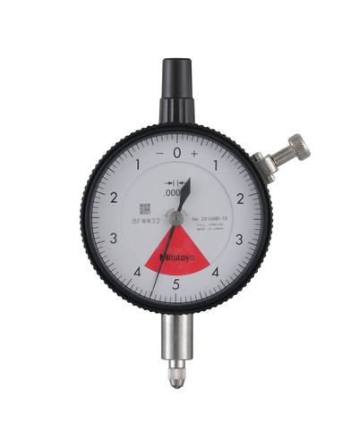.0001 In,  .008 In/.01 In Dial Indicator, 4-0-4, Flat Back, 3/8 In stem, Series 2, One Rev, Shockproof, Jeweled