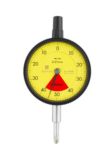 0.01mm,  0.8mm/1mm Dial Indicator, 40-0-40, Flat Back, Series 2, 8mm stem, One Rev, Shockproof