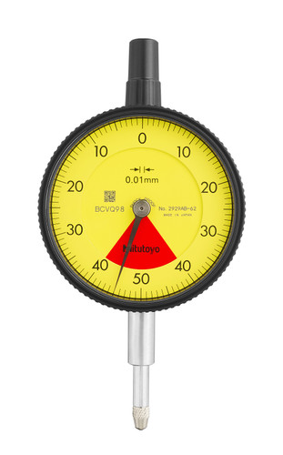0.01mm,  0.8mm/1mm Dial Indicator, 40-0-40, Flat Back, Series 2, 8mm stem, One Rev, Shockproof, Dustproof