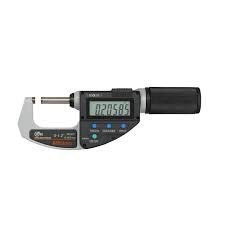 Quickmike absolute digimatic micrometer, 0-1.2in/0-30.48mm range, .00005in/.001mm resolution, +/- .0001in accuracy