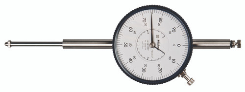 .001 In, 2 In/(.1 In per rev), Dial Indicator, 0-100, Lug Back, 3/8 In stem, Series 3, Shockproof, Jeweled