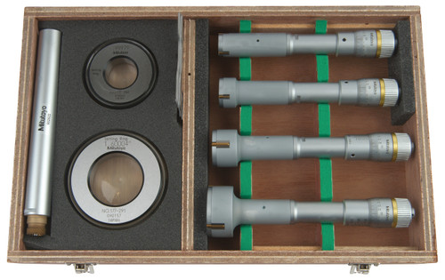 Holtest, 3-point/2-point internal micrometer, .8-2 in range,.8, .65in diameter, with extension rod and TiN-coated contact points
