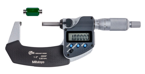 MICROMETER, SPHERICAL FACE, S-F, 1-2 In, .00005 In/0.001MM, IP65