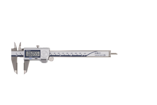 0-6 In/0-150mm, .0005 In/0.01mm, IP67 Absolute Coolant Proof Caliper, Carb OD/ID tip jaws, No Output