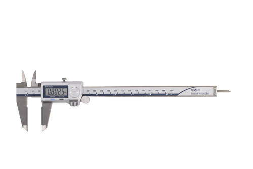 0-8 In/0-200mm, .0005 In/0.01mm, IP67 Absolute Coolant Proof Caliper, Carb OD/ID tip jaws, No Output