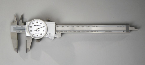 0-6 In, .001 In Dial Caliper, .1 In/Revolution, Carbide OD and ID Jaws