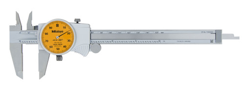 0-6 In, .001 In Dial Caliper, .1 In/Revolution, Orange Face