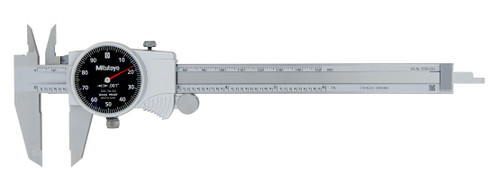 0-6 In, .001 In Dial Caliper, .1 In/Revolution, Black Face