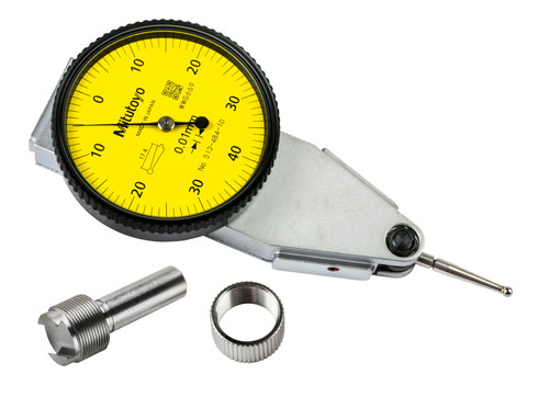 Dial test indicator, horizontal (20 degree tilted face), .01mm graduation, .8mm range, 8um accuracy, 0-40-0 dial reading, 0.3N or less measuring force, 68g mass, 20.9mm L