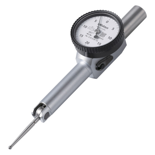 .001 In, .04 In, Dial Test Indicator, Pocket Type, Basic Set, 0-20-0, 3/8 In Stem, .079 In Contact Point, 26.5mm Length,  Jeweled Bearing