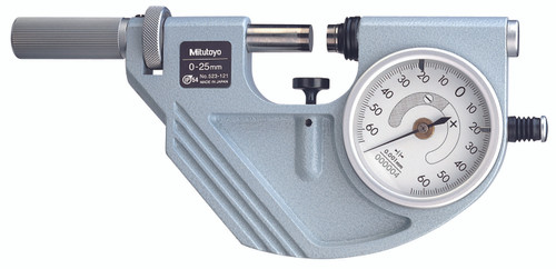 Dial snap meter, 0-25mm range, 0.001mm graduation, .060mm indicating range